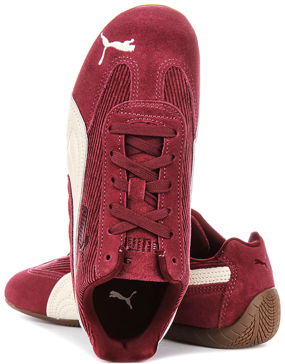 Puma Speedcat In Burgundy Cordoroy