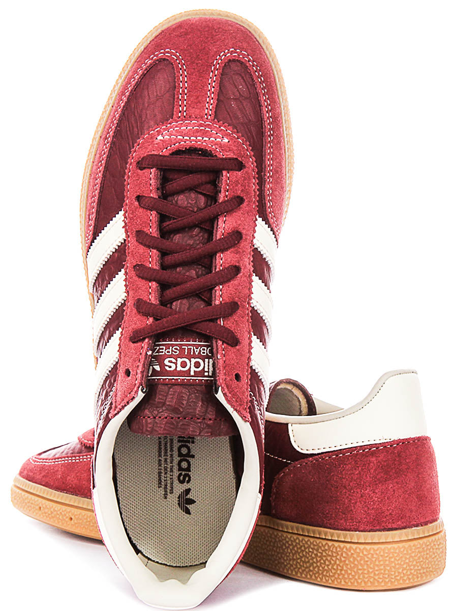 Adidas Handball Spezial In Red Croc Effect