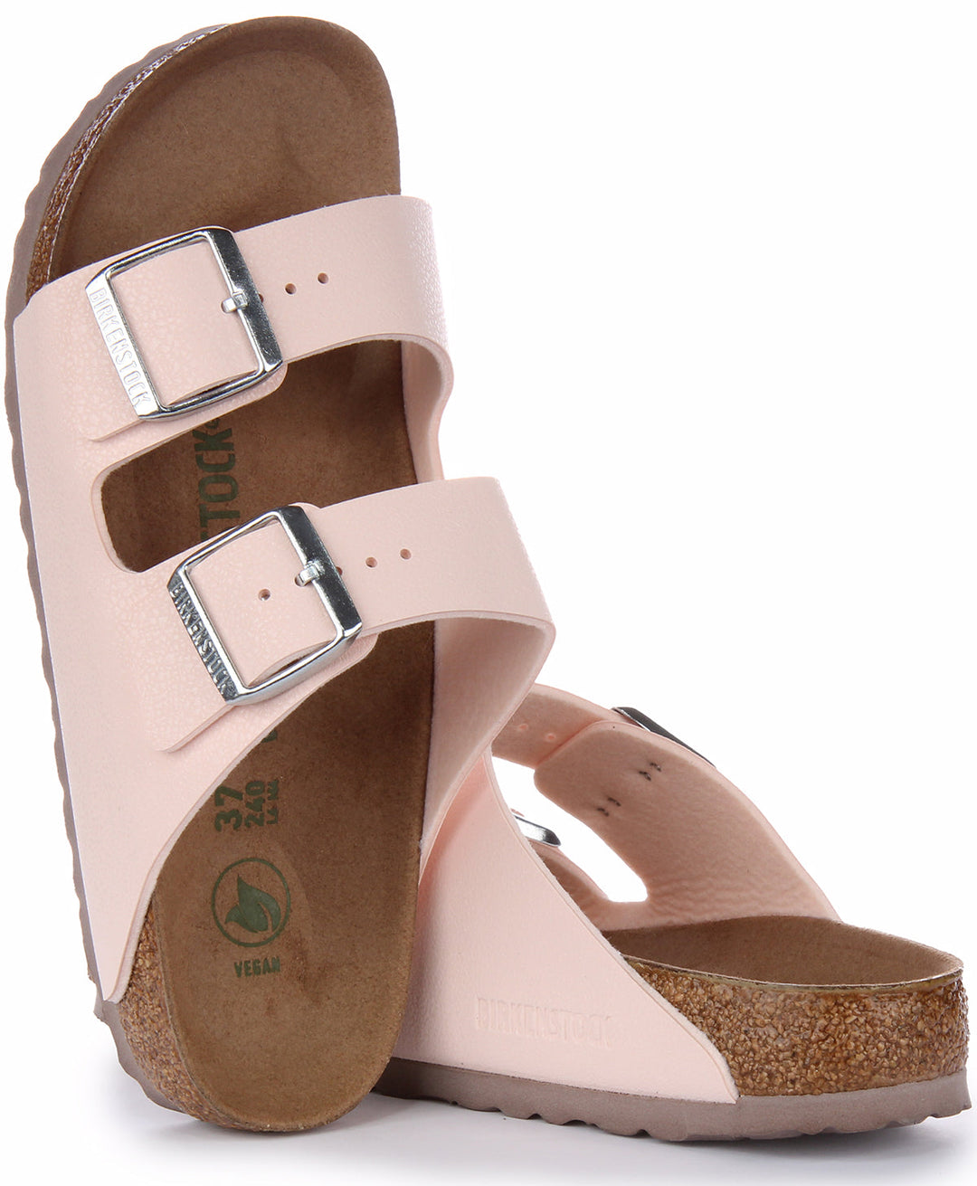 Birkenstock Arizona Sandales Birkibuc végane pour femmes en rose