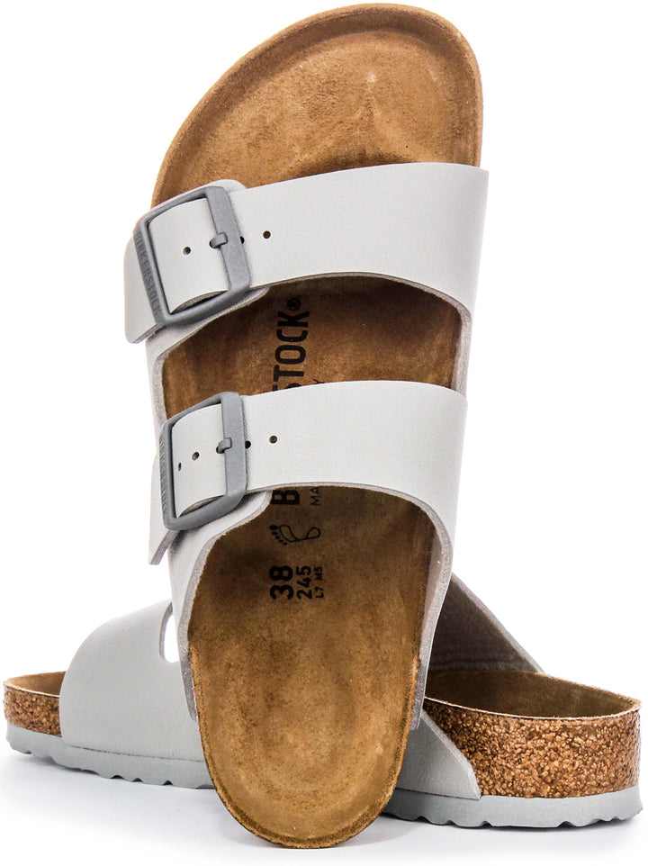Birkenstock Arizona BF Deux Sangles Ajustables Sandales Femme en Birko Flor Pierre