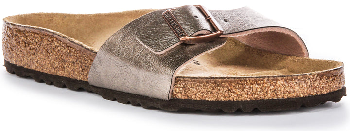 Birkenstock Madrid BF Sandales en Birko Flor pour femmes en taupe
