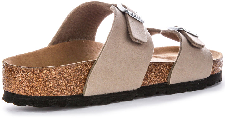 Birkenstock Sydney BS Sandales Véganes à Deux Brides Réglables en Taupe