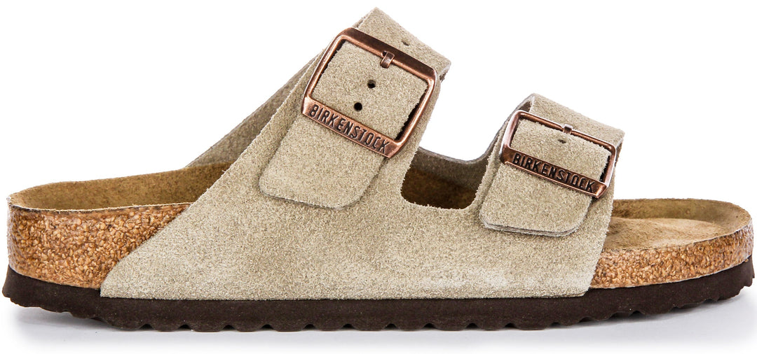 Birkenstock Arizona semelle douce taupe | Coupe étroite