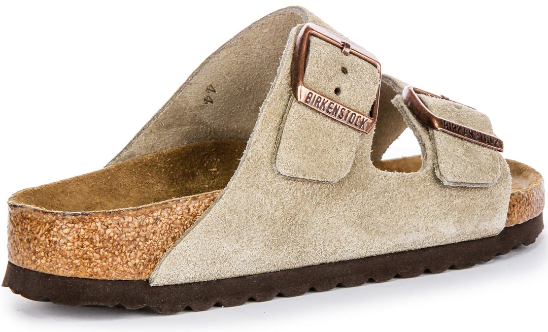 Birkenstock Arizona semelle douce taupe | Coupe étroite