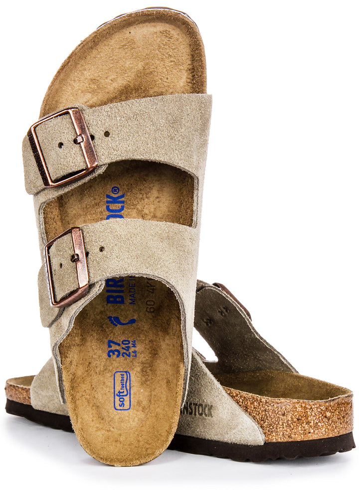 Birkenstock Arizona semelle douce taupe | Coupe étroite