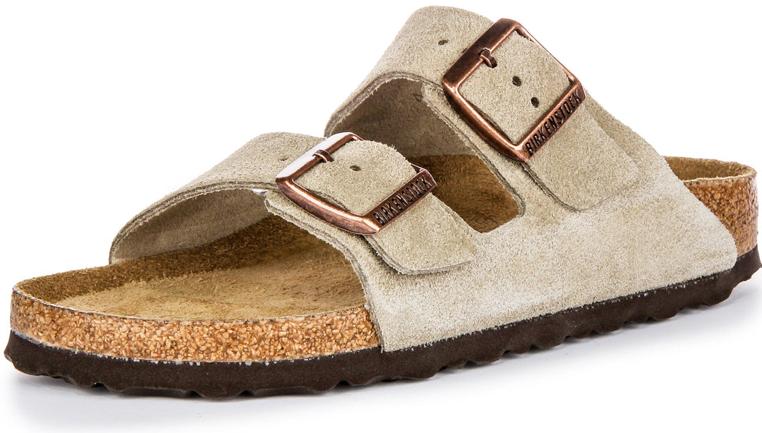 Birkenstock Arizona semelle douce taupe | Coupe étroite