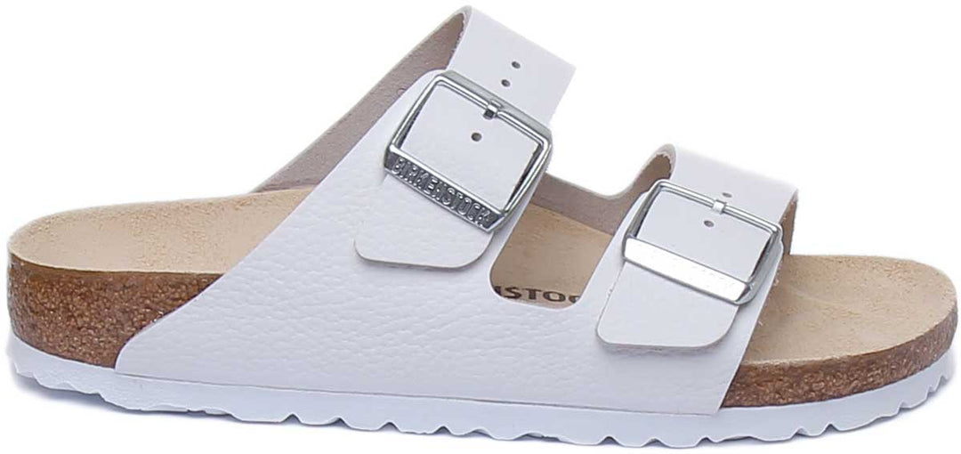 Birkenstock Arizona Sandale à lanières en cuir nubuck pour femmes en blanc