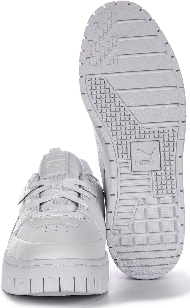 Puma Cali Dream Baskets Femme en Cuir Blanc Modèle à Lacets Classique