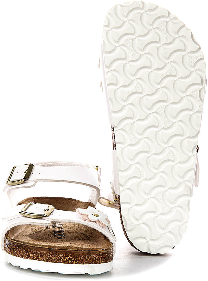 Birkenstock Rio Kids In White For Juniors | Regular Fit