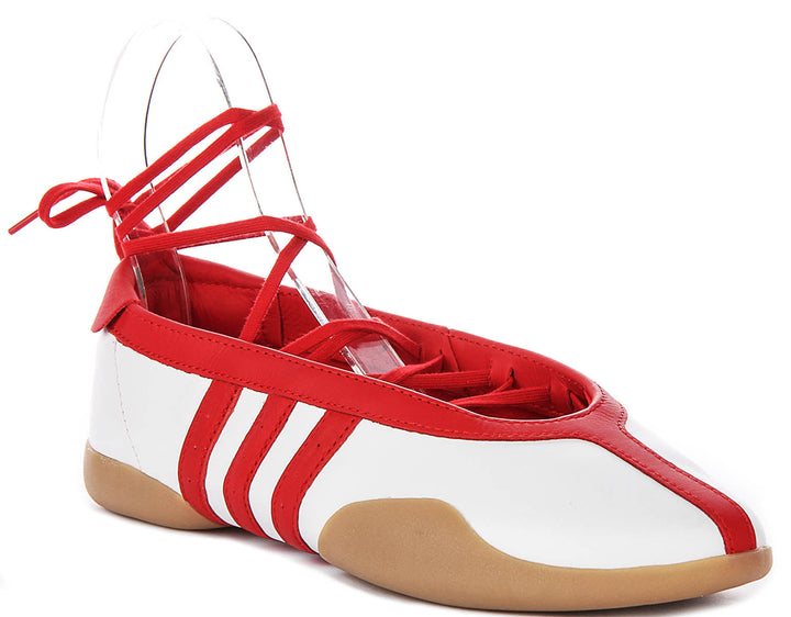 Adidas Taekwondo Ballet In White Red For Women