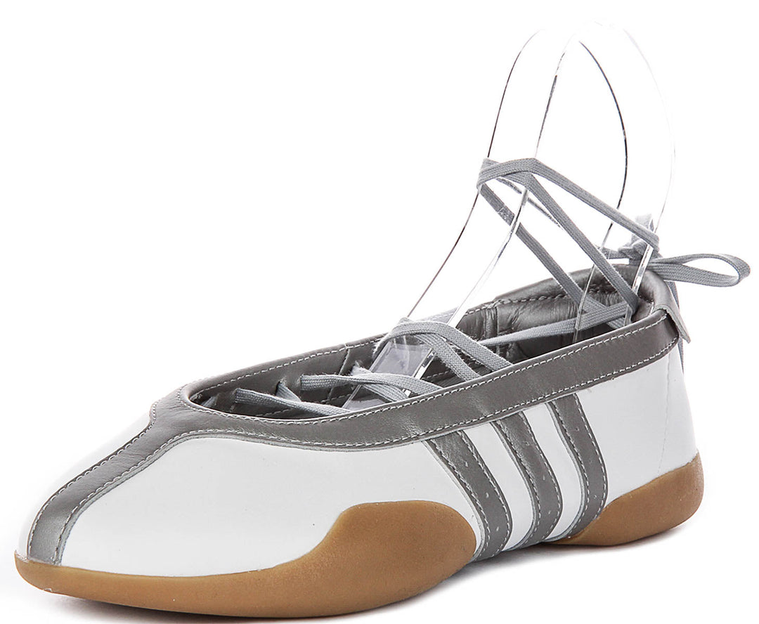 Adidas Taekwondo Ballet In White Silver For Women