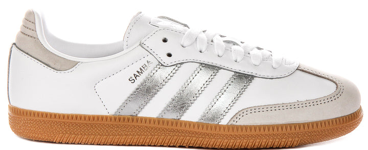 Adidas Samba OG In White Silver For Women