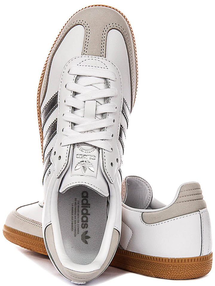 Adidas Samba OG In White Silver For Women
